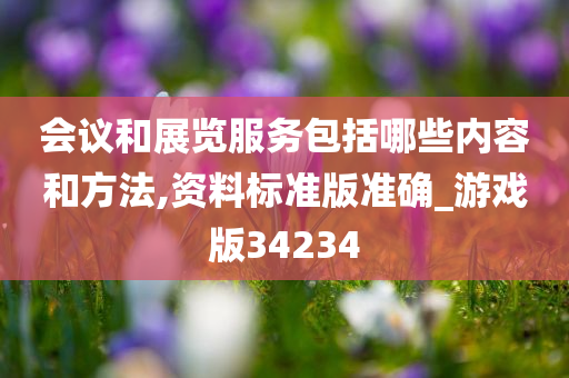 会议和展览服务包括哪些内容和方法,资料标准版准确_游戏版34234