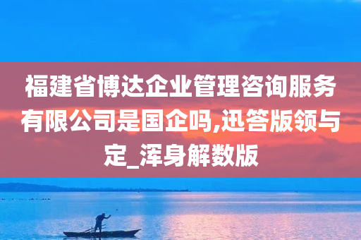 福建省博达企业管理咨询服务有限公司是国企吗,迅答版领与定_浑身解数版