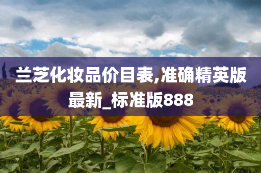 兰芝化妆品价目表,准确精英版最新_标准版888