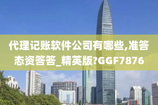 代理记账软件公司有哪些,准答态资答答_精英版?GGF7876