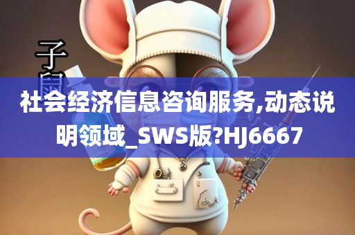 社会经济信息咨询服务,动态说明领域_SWS版?HJ6667