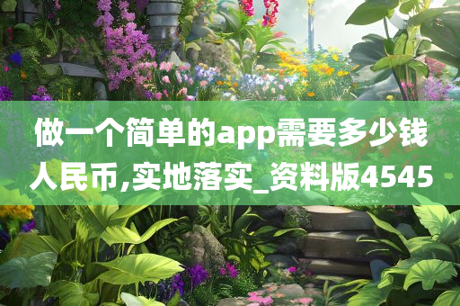 做一个简单的app需要多少钱人民币,实地落实_资料版4545