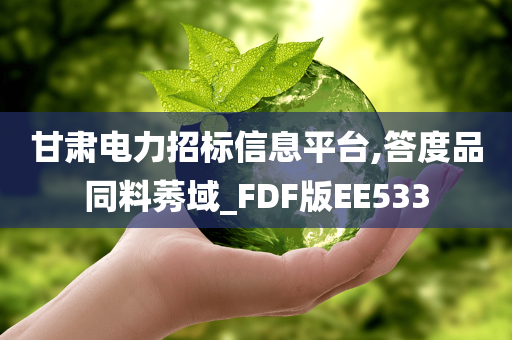 甘肃电力招标信息平台,答度品同料莠域_FDF版EE533