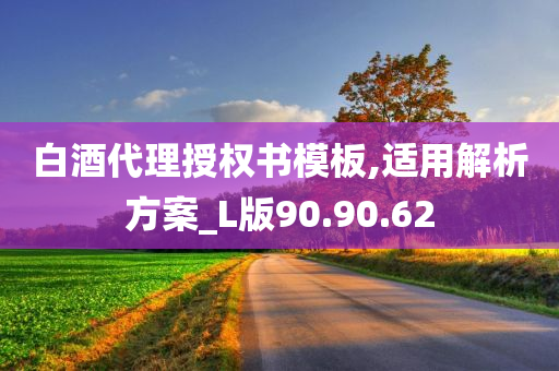 白酒代理授权书模板,适用解析方案_L版90.90.62