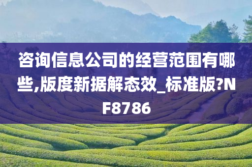 咨询信息公司的经营范围有哪些,版度新据解态效_标准版?NF8786