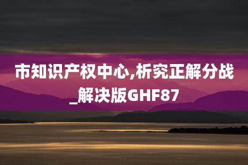 市知识产权中心,析究正解分战_解决版GHF87