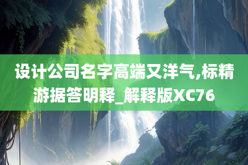 设计公司名字高端又洋气,标精游据答明释_解释版XC76