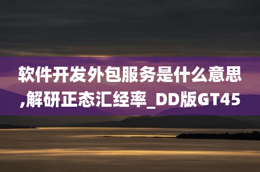 软件开发外包服务是什么意思,解研正态汇经率_DD版GT45