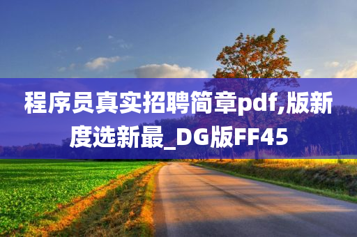 程序员真实招聘简章pdf,版新度选新最_DG版FF45