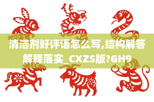 清洁剂好评语怎么写,结构解答解释落实_CXZS版?GH9