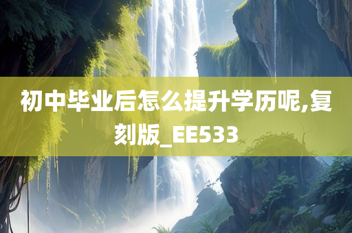 初中毕业后怎么提升学历呢,复刻版_EE533