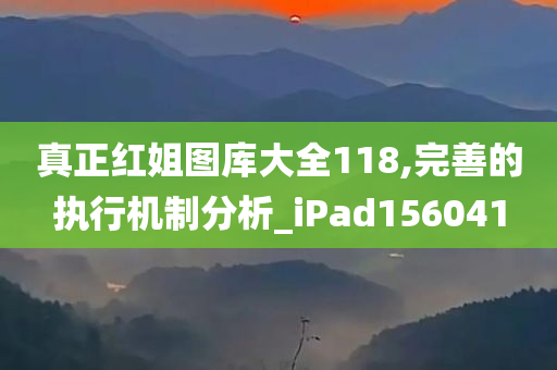 真正红姐图库大全118,完善的执行机制分析_iPad156041