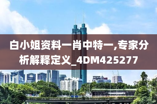 白小姐资料一肖中特一,专家分析解释定义_4DM425277