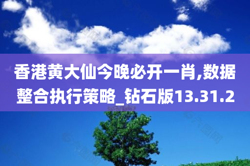 香港黄大仙今晚必开一肖,数据整合执行策略_钻石版13.31.20