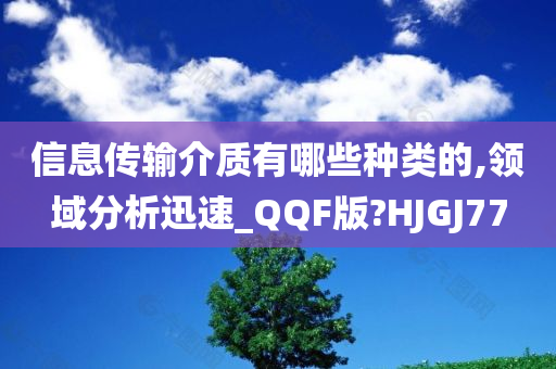 信息传输介质有哪些种类的,领域分析迅速_QQF版?HJGJ77