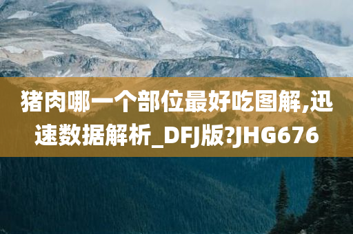 猪肉哪一个部位最好吃图解,迅速数据解析_DFJ版?JHG676