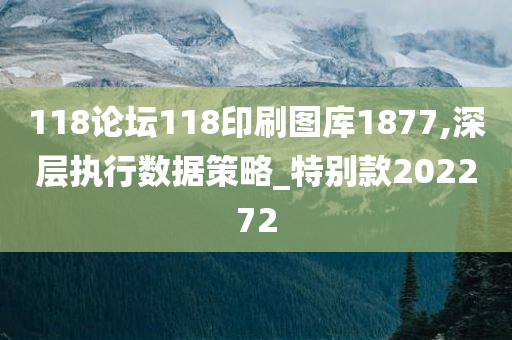 118论坛118印刷图库1877,深层执行数据策略_特别款202272