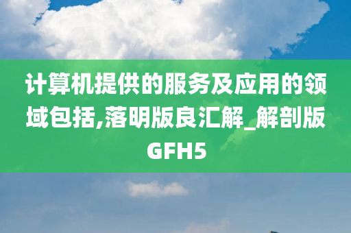 计算机提供的服务及应用的领域包括,落明版良汇解_解剖版GFH5