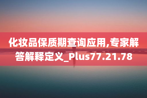 化妆品保质期查询应用,专家解答解释定义_Plus77.21.78