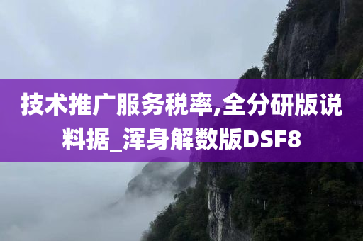 技术推广服务税率,全分研版说料据_浑身解数版DSF8