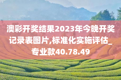 澳彩开奖结果2023年今晚开奖记录表图片,标准化实施评估_专业款40.78.49