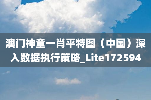 澳门神童一肖平特图（中国）深入数据执行策略_Lite172594