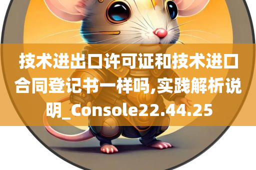 技术进出口许可证和技术进口合同登记书一样吗,实践解析说明_Console22.44.25