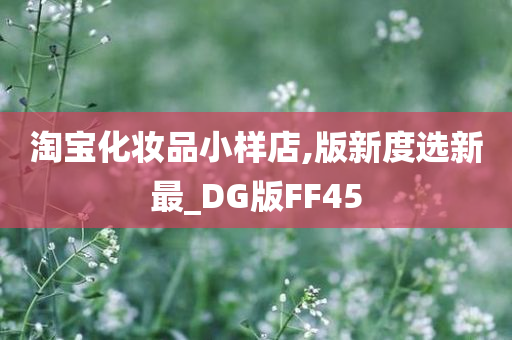 淘宝化妆品小样店,版新度选新最_DG版FF45