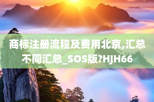 商标注册流程及费用北京,汇总不同汇总_SOS版?HJH66