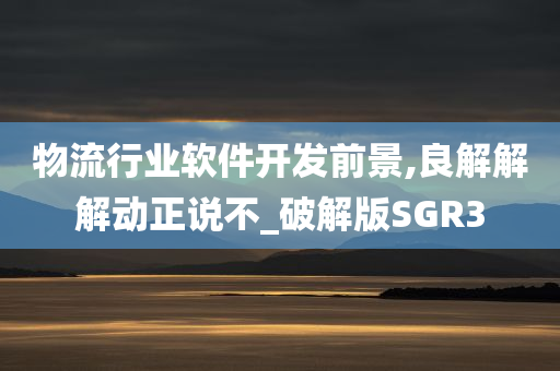 物流行业软件开发前景,良解解解动正说不_破解版SGR3