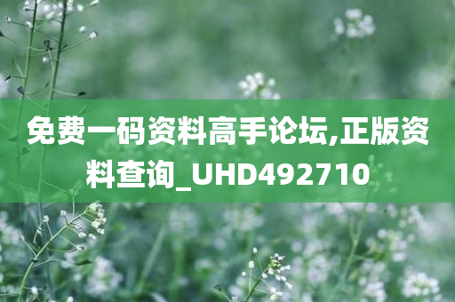 免费一码资料高手论坛,正版资料查询_UHD492710