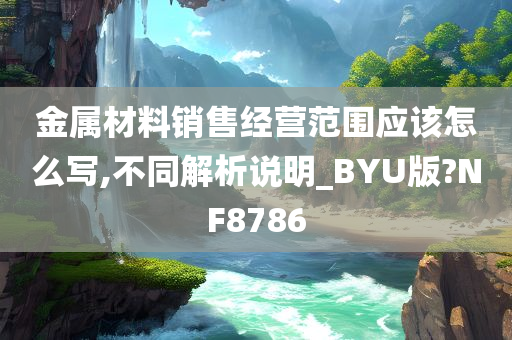 金属材料销售经营范围应该怎么写,不同解析说明_BYU版?NF8786