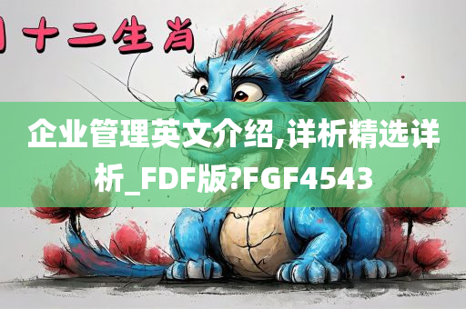 企业管理英文介绍,详析精选详析_FDF版?FGF4543