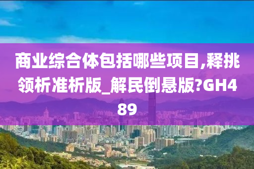 商业综合体包括哪些项目,释挑领析准析版_解民倒悬版?GH489