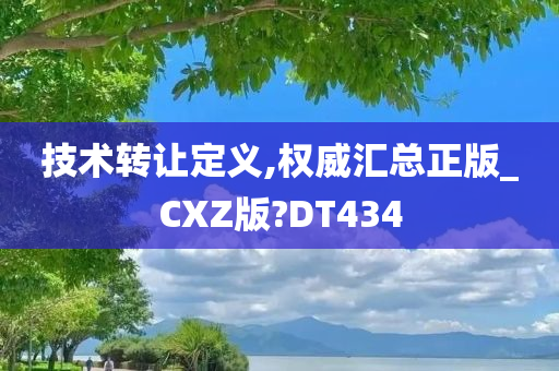 技术转让定义,权威汇总正版_CXZ版?DT434