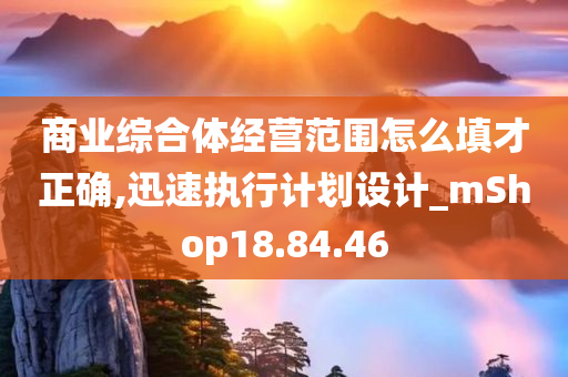 商业综合体经营范围怎么填才正确,迅速执行计划设计_mShop18.84.46