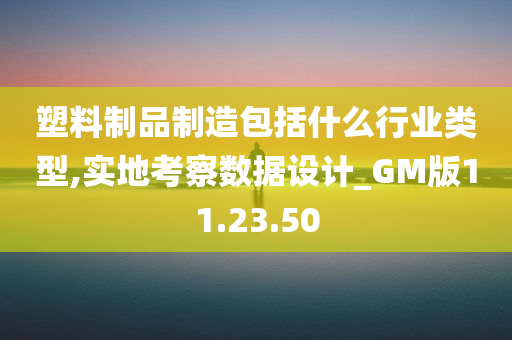 塑料制品制造包括什么行业类型,实地考察数据设计_GM版11.23.50