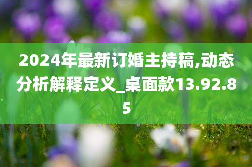 2024年最新订婚主持稿,动态分析解释定义_桌面款13.92.85