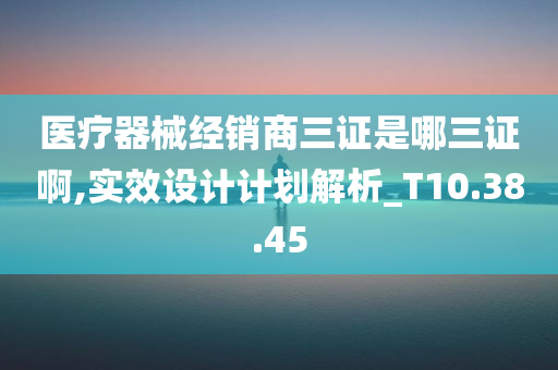 医疗器械经销商三证是哪三证啊,实效设计计划解析_T10.38.45