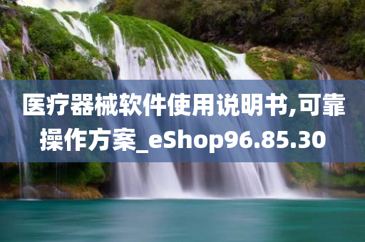 医疗器械软件使用说明书,可靠操作方案_eShop96.85.30