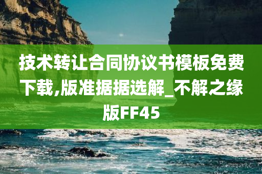 技术转让合同协议书模板免费下载,版准据据选解_不解之缘版FF45