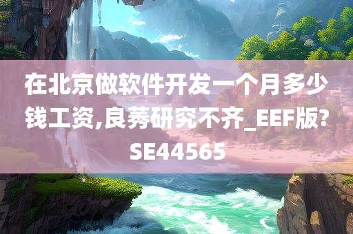 在北京做软件开发一个月多少钱工资,良莠研究不齐_EEF版?SE44565