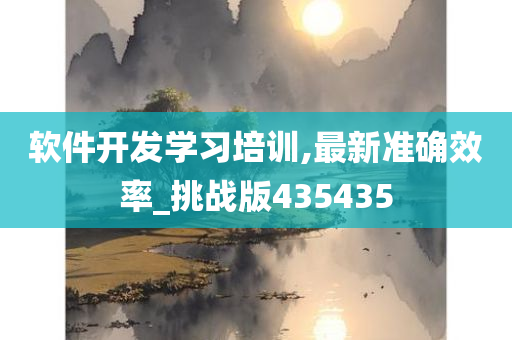 软件开发学习培训,最新准确效率_挑战版435435