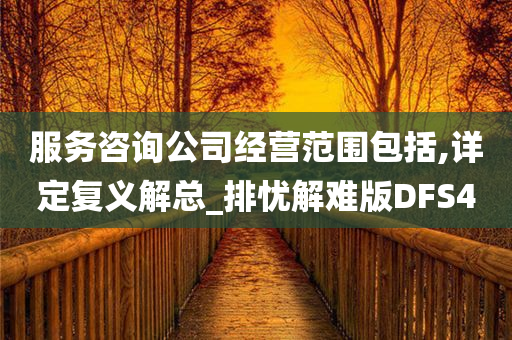 服务咨询公司经营范围包括,详定复义解总_排忧解难版DFS4