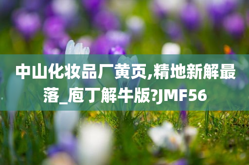 中山化妆品厂黄页,精地新解最落_庖丁解牛版?JMF56