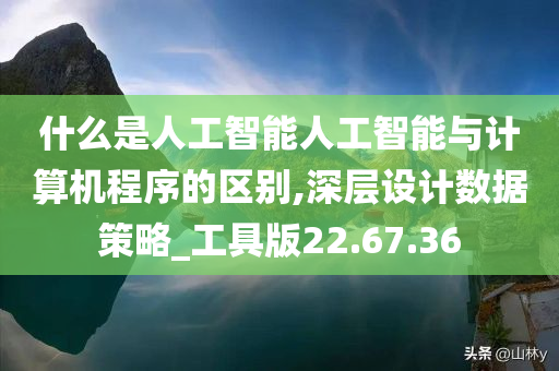 什么是人工智能人工智能与计算机程序的区别,深层设计数据策略_工具版22.67.36