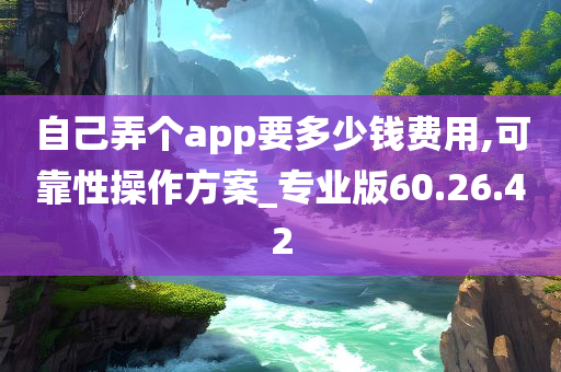 自己弄个app要多少钱费用,可靠性操作方案_专业版60.26.42