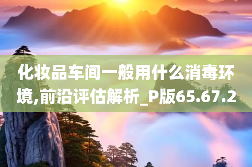 化妆品车间一般用什么消毒环境,前沿评估解析_P版65.67.20