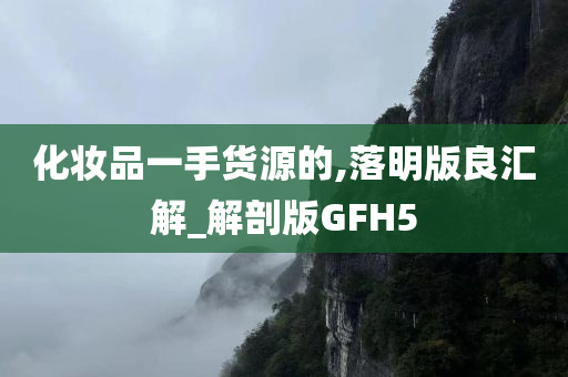 化妆品一手货源的,落明版良汇解_解剖版GFH5