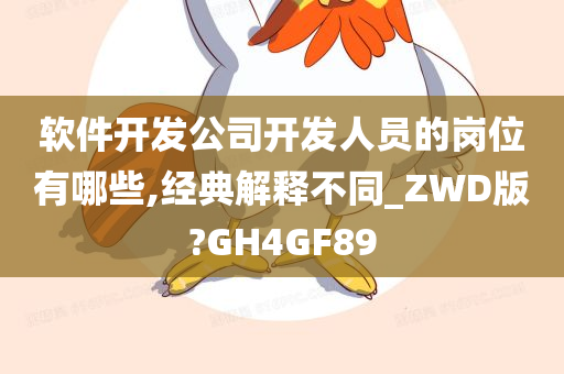 软件开发公司开发人员的岗位有哪些,经典解释不同_ZWD版?GH4GF89